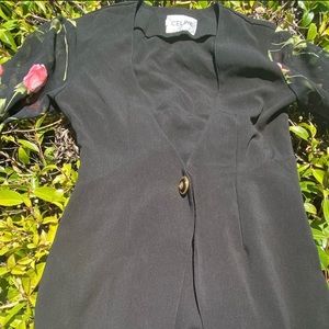 VINTAGE CELINE BLAZER KOMONO FLORAL SHEER SMALL